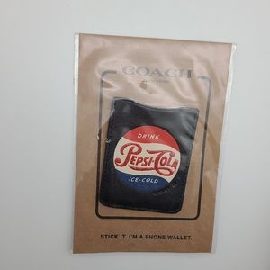 Coach Pepsi-Cola Phone Pocket Wallet New